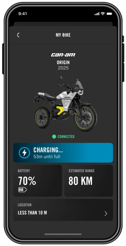 Mobile phone displaying the BRP GO! app