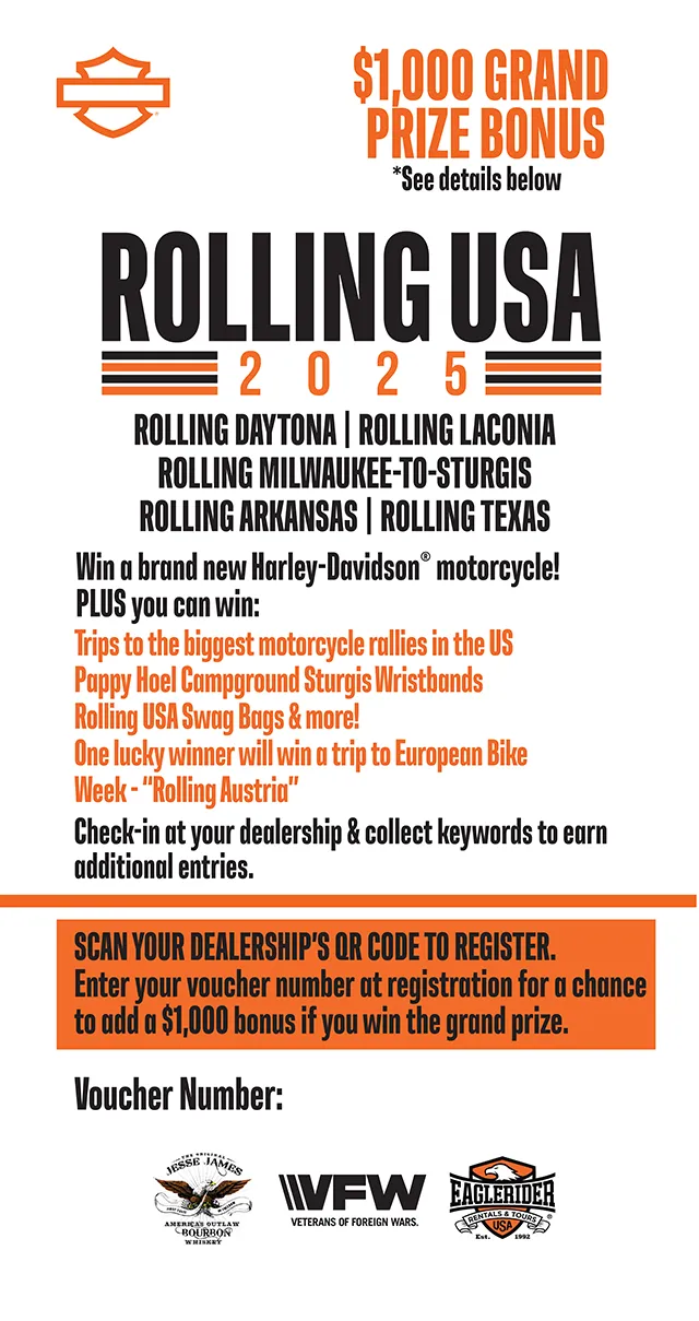 Rolling USA 2025 voucher